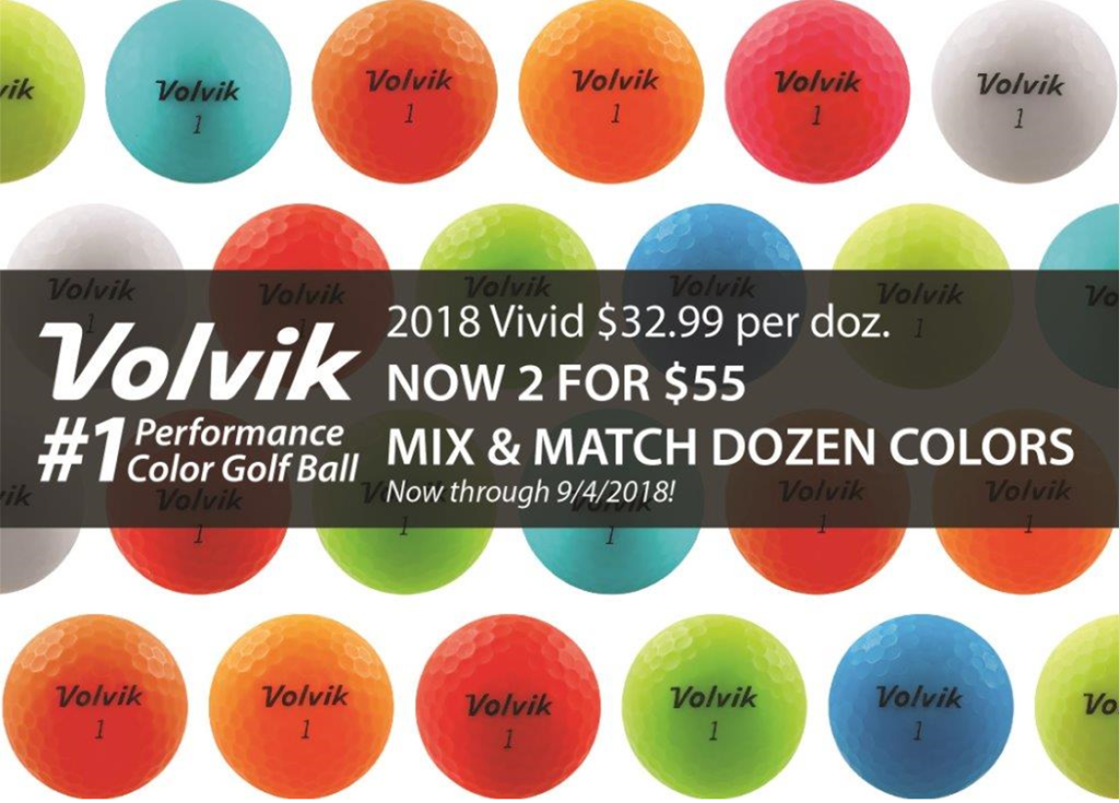 2018 Volvik Vivid Golf Ball 2 for 55 Limited Time Offer Morton Golf