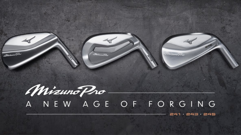 Image with the Mizuno Golf 241, 243, and 245 irons