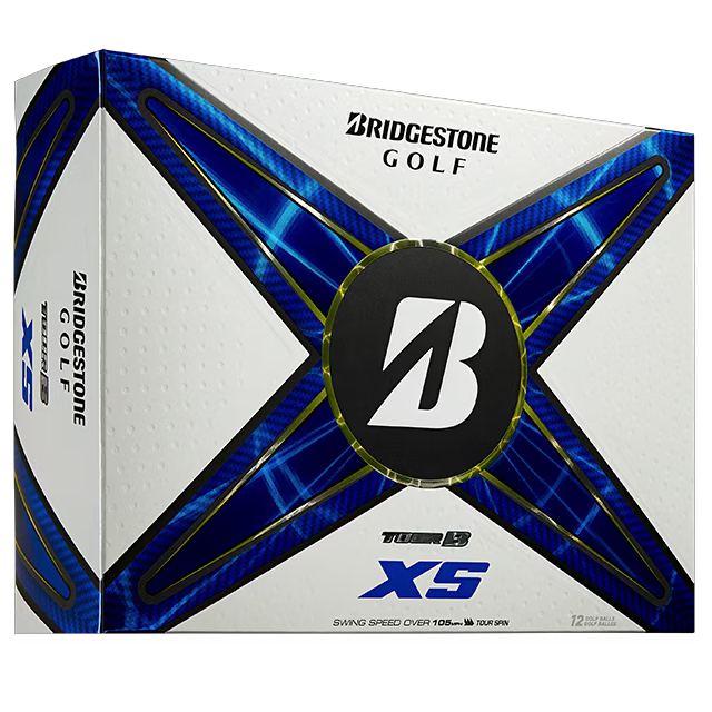 Front of Bridgestone Tour B XS box with Blue Design