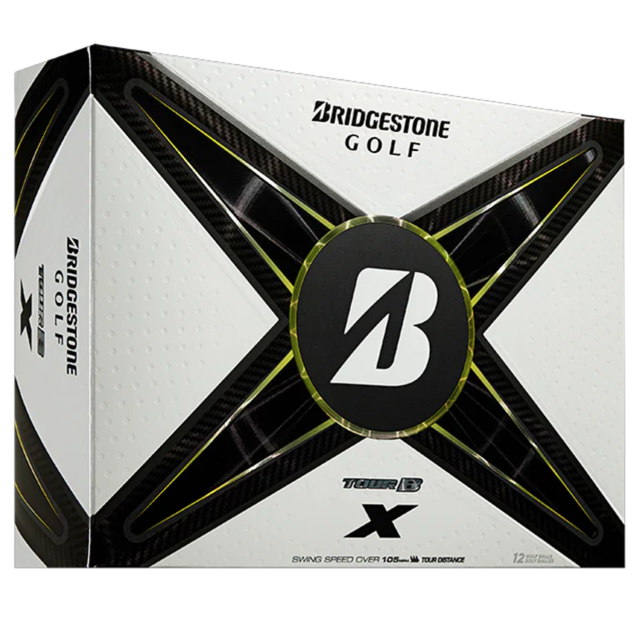 Front of Bridgestone Tour B XS box with Black  Design