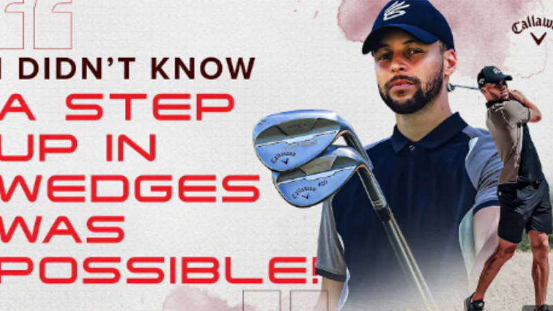 Steph Curry holding opus wedge