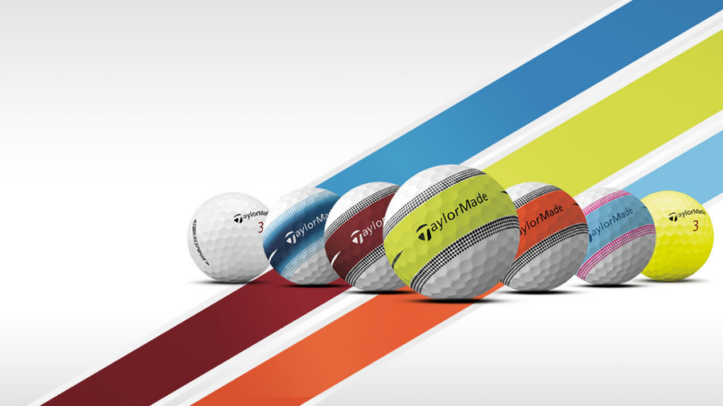 Tour Response Golf Balls on Striped Background