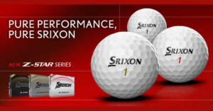 Three golf balls on red background